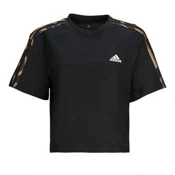 Υφασμάτινα Γυναίκα T-shirt με κοντά μανίκια Adidas Sportswear VIBAOP 3S CRO T Black / Dore