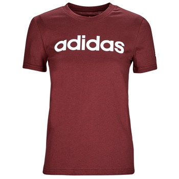 Υφασμάτινα Γυναίκα T-shirt με κοντά μανίκια Adidas Sportswear LIN T Brown / Άσπρο
