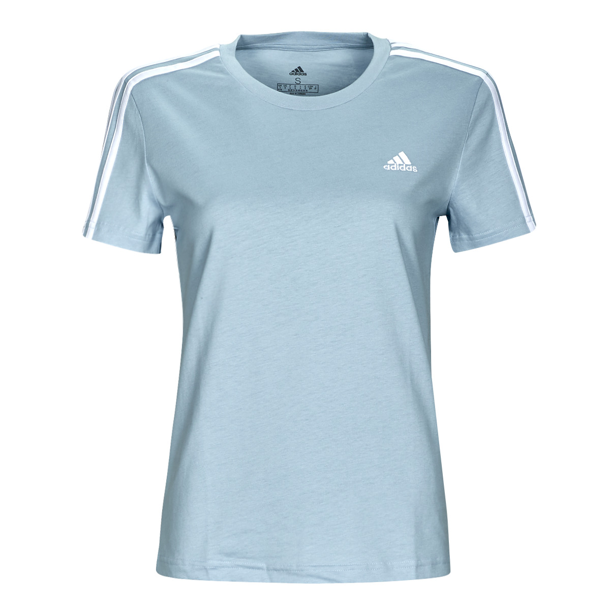 Υφασμάτινα Γυναίκα T-shirt με κοντά μανίκια Adidas Sportswear 3S T Μπλέ / Άσπρο