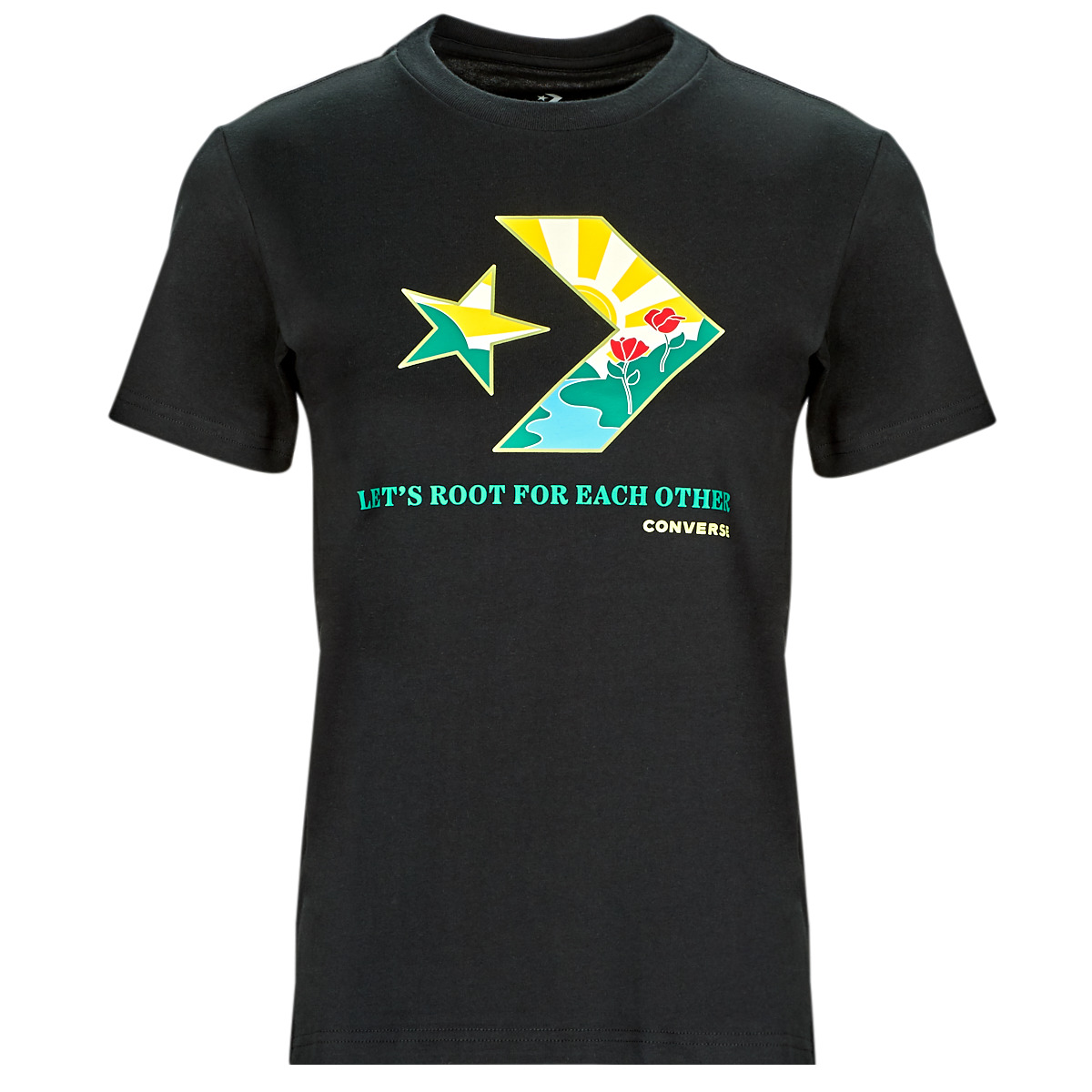 T-shirt με κοντά μανίκια Converse STAR CHEVRON INFILL CREW T-SHIRT