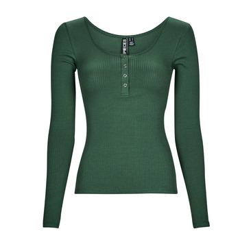 Υφασμάτινα Γυναίκα Μπλουζάκια με μακριά μανίκια Pieces PCKITTE LS TOP NOOS Green