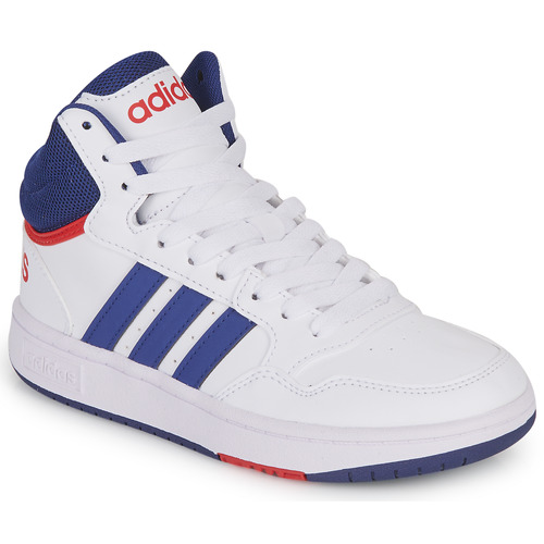 Παπούτσια Παιδί Ψηλά Sneakers Adidas Sportswear HOOPS MID 3.0 K Άσπρο / Μπλέ / Red