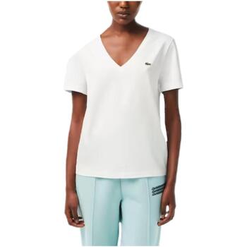 Υφασμάτινα Γυναίκα T-shirt με κοντά μανίκια Lacoste  Άσπρο