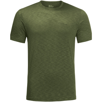 Υφασμάτινα Άνδρας T-shirt με κοντά μανίκια Jack Wolfskin Travel Tee M Green