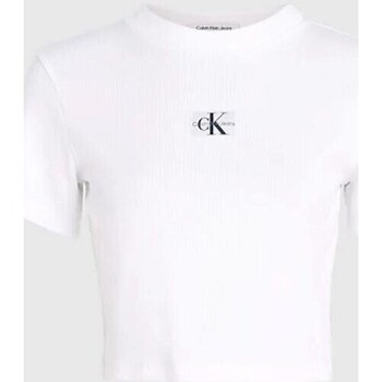 Υφασμάτινα Γυναίκα T-shirt με κοντά μανίκια Calvin Klein Jeans J20J221595YAF Άσπρο