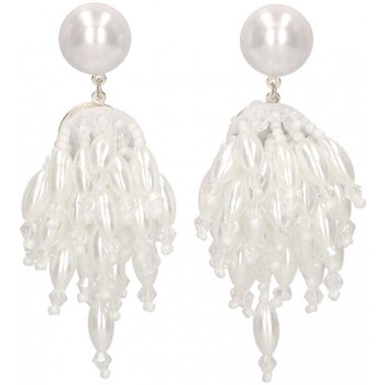 Ρολόγια & Kοσμήματα Γυναίκα Σκουλαρίκια Luna Collection 70670 Άσπρο