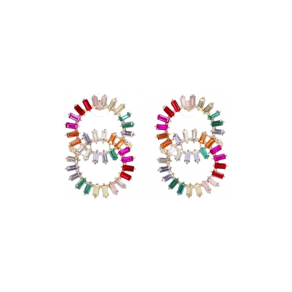 Ρολόγια & Kοσμήματα Γυναίκα Σκουλαρίκια Luna Collection 70668 Multicolour