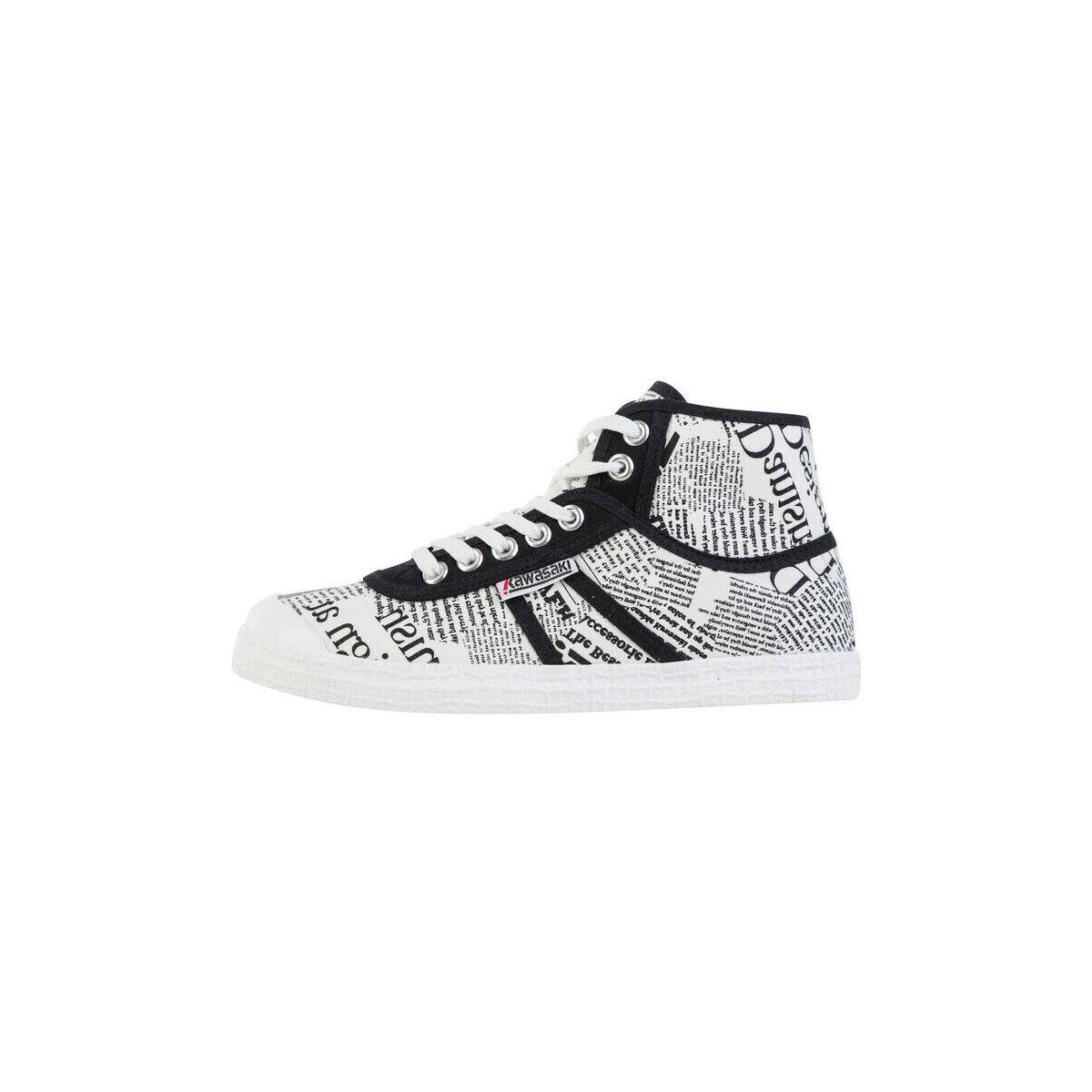 Παπούτσια Sneakers Kawasaki News Paper Canvas Boot K202413-ES 1002 White Άσπρο