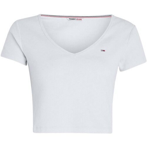 Υφασμάτινα Γυναίκα T-shirts & Μπλούζες Tommy Jeans DW0DW14877 Άσπρο