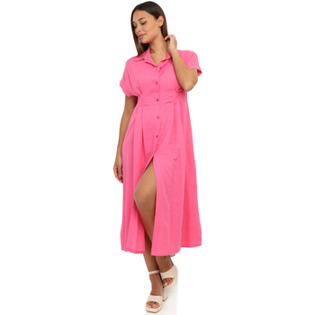 Υφασμάτινα Γυναίκα Φορέματα La Modeuse 67069_P155959 Ροζ