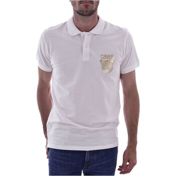 Υφασμάτινα Άνδρας T-shirts & Μπλούζες Roberto Cavalli QXH01G KB002 Άσπρο