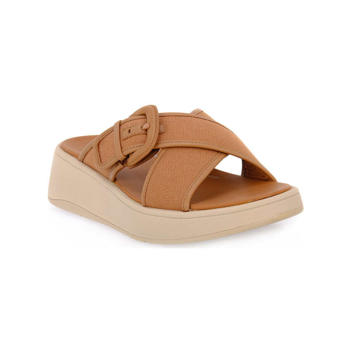 Mules FitFlop F MODE BUCKLE CANVAS PLATFORM