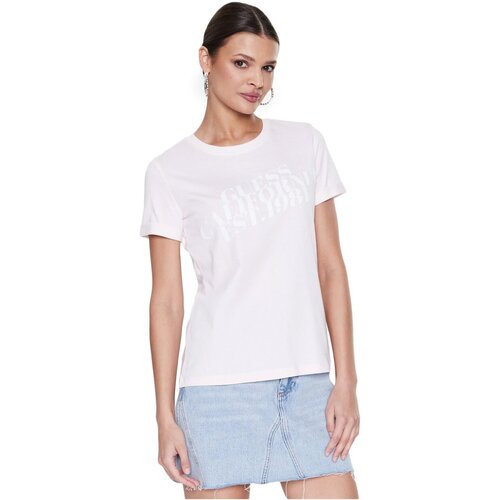 Υφασμάτινα Γυναίκα T-shirts & Μπλούζες Guess W3RI26 JA914 Ροζ
