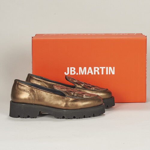 Παπούτσια Γυναίκα Μοκασσίνια JB Martin FLAMME Chevre / Μεταλικό / Brown / Tresse