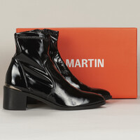 Παπούτσια Γυναίκα Μπότες JB Martin LOUVRE Toile / Vernis / Stretch / Black