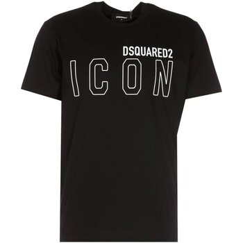 Υφασμάτινα Άνδρας T-shirt με κοντά μανίκια Dsquared S79GC0063 Black
