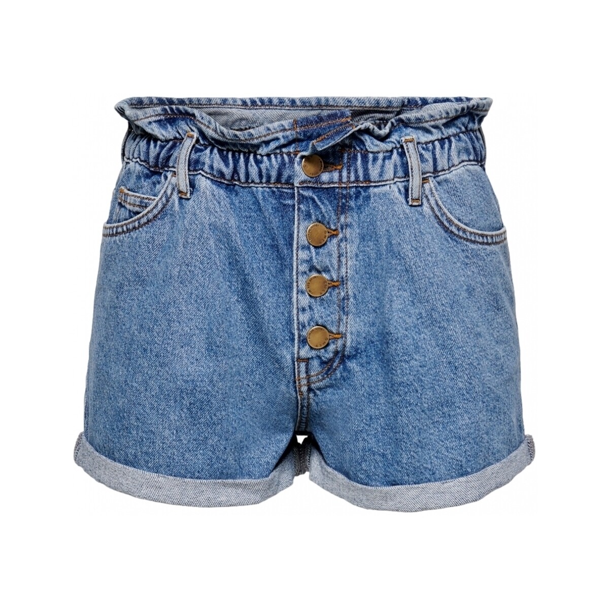Shorts & Βερμούδες Only Shorts Cuba Paperbag - Medium Blue Denim