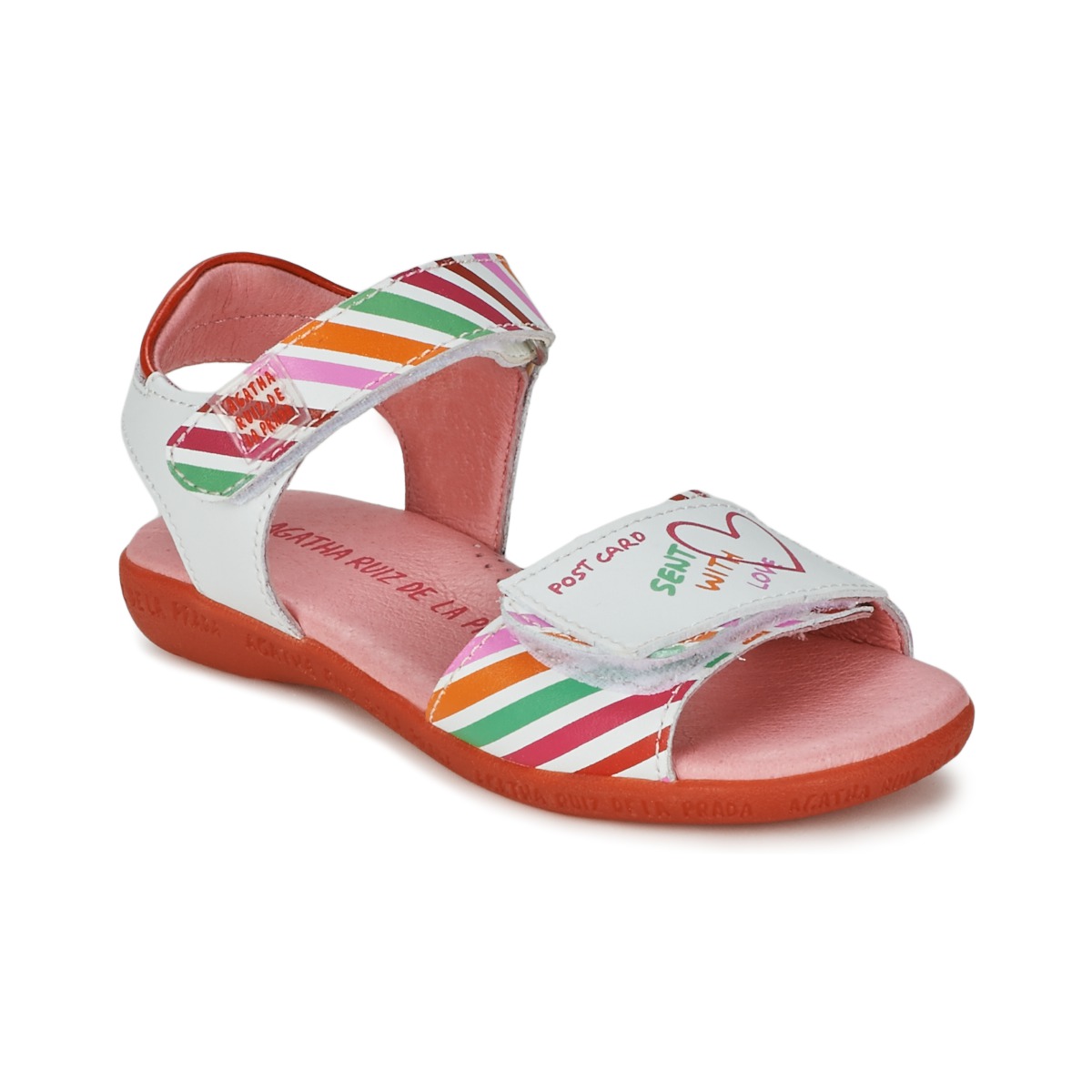 Παπούτσια Κορίτσι Σανδάλια / Πέδιλα Agatha Ruiz de la Prada CAZOLETA Άσπρο / Multicolour