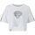 Υφασμάτινα Γυναίκα T-shirts & Μπλούζες Ed Hardy Tiger glow crop top white Άσπρο