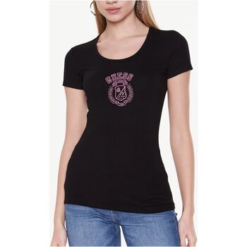 Υφασμάτινα Γυναίκα T-shirts & Μπλούζες Guess W3RI60 J1314 Black