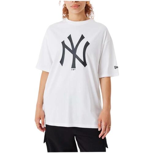 Υφασμάτινα T-shirt με κοντά μανίκια New-Era  Άσπρο
