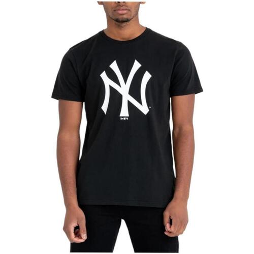 Υφασμάτινα T-shirt με κοντά μανίκια New-Era  Black