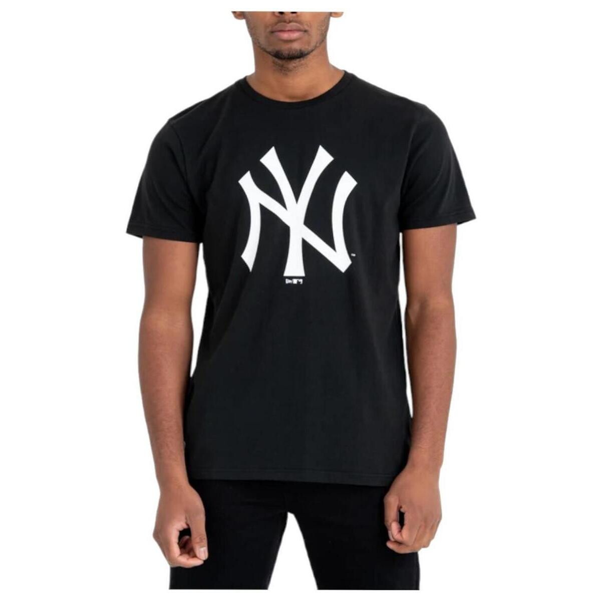 Υφασμάτινα T-shirt με κοντά μανίκια New-Era  Black