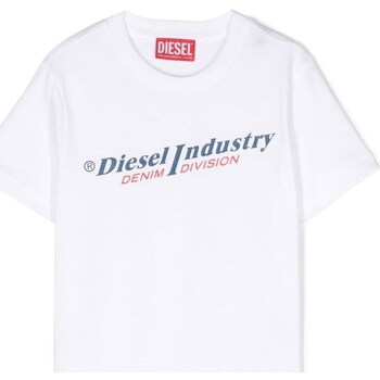 Υφασμάτινα Αγόρι T-shirt με κοντά μανίκια Diesel J01132-00YI9 Άσπρο