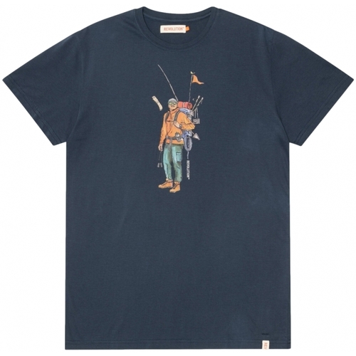Υφασμάτινα Άνδρας T-shirts & Μπλούζες Revolution Regular T-Shirt 1333 HIK - Navy Μπλέ