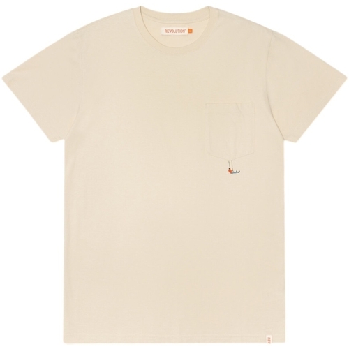 Υφασμάτινα Άνδρας T-shirts & Μπλούζες Revolution Regular T-Shirt 1330 SWI - Off White Άσπρο