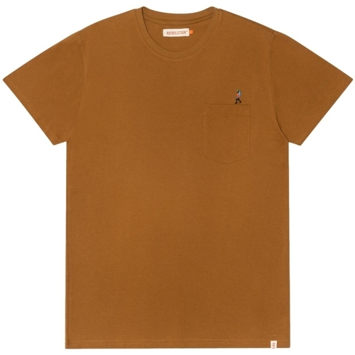 Υφασμάτινα Άνδρας T-shirts & Μπλούζες Revolution Regular T-Shirt 1330 HIK - Light Brown Brown