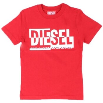 Υφασμάτινα Αγόρι T-shirt με κοντά μανίκια Diesel J01531 Red