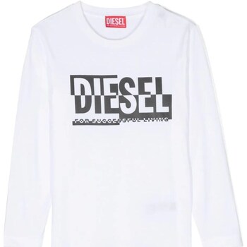 Υφασμάτινα Αγόρι T-shirt με κοντά μανίκια Diesel J01535-00YI9 Άσπρο