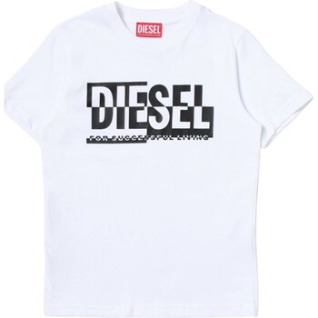 Υφασμάτινα Αγόρι T-shirt με κοντά μανίκια Diesel J01531-00YI9 Άσπρο