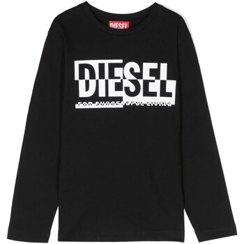 Υφασμάτινα Αγόρι T-shirt με κοντά μανίκια Diesel J01535-00YI9 Black