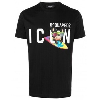 Υφασμάτινα Άνδρας T-shirts & Μπλούζες Dsquared T SHIRT DSQUARED S79GC0064 Black