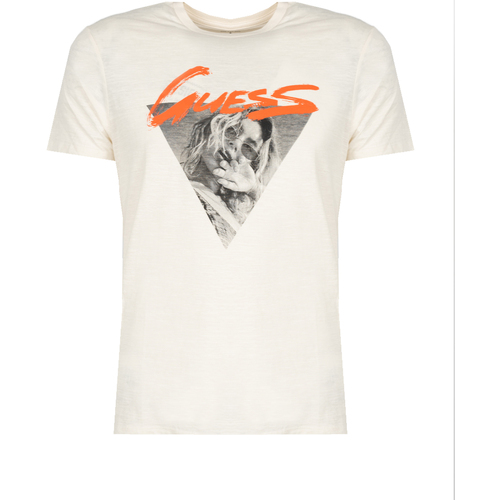 Υφασμάτινα Άνδρας T-shirt με κοντά μανίκια Guess MBYI05R8G02 Beige