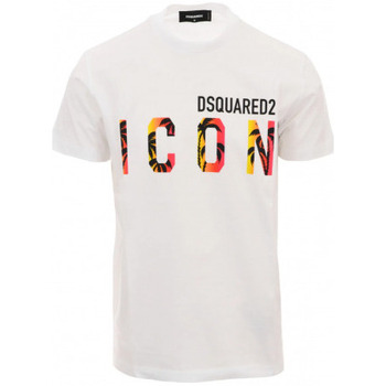 Υφασμάτινα Άνδρας T-shirts & Μπλούζες Dsquared T SHIRT S79GC0065 Άσπρο