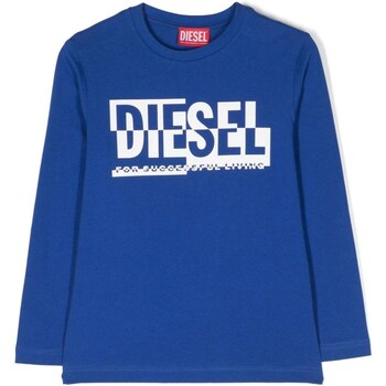 Υφασμάτινα Αγόρι T-shirt με κοντά μανίκια Diesel J01535-00YI9 Μπλέ