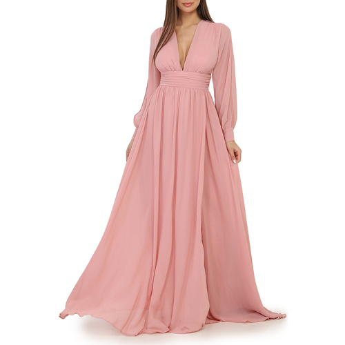 Υφασμάτινα Γυναίκα Φορέματα La Modeuse 32626_P74064 Ροζ