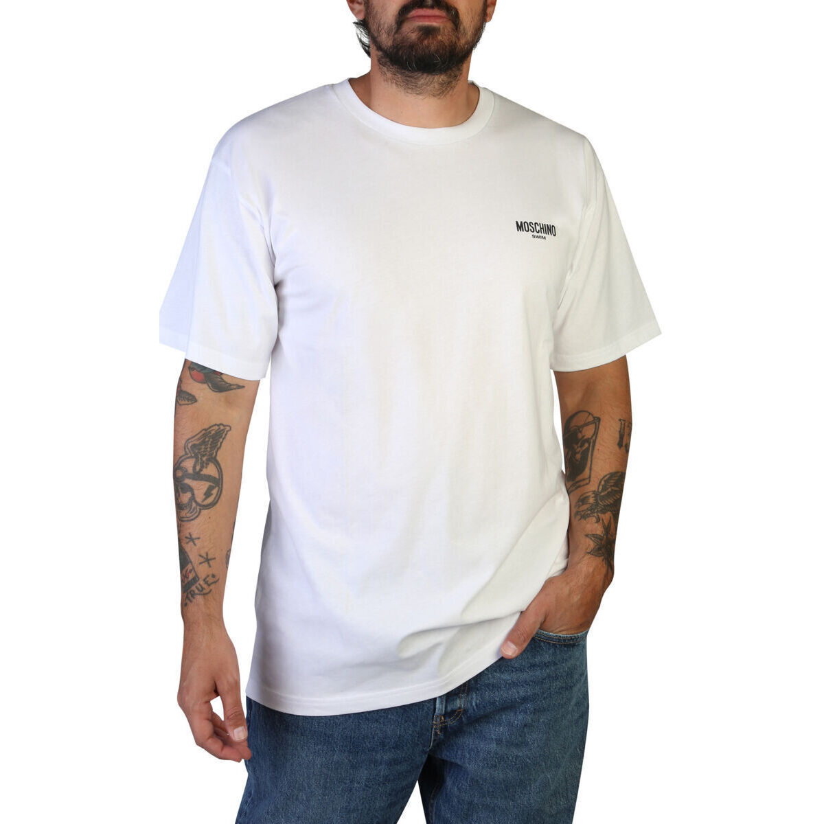 T-shirt με κοντά μανίκια Moschino A0707-9412 A0001 White