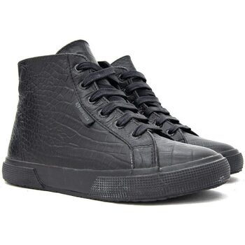 Superga WEMBCOCCO HIGH TOP SNEAKERS WOMEN ΜΑΥΡΟ
