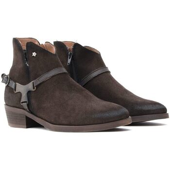 Replay SUEDE BUCKLE ANKLE BOOTS WOMEN ΚΑΦΕ