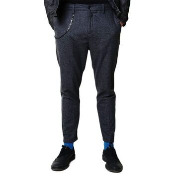 Υφασμάτινα Άνδρας Παντελόνια Staff Jeans CULTON TAP CROPPED SLIM TAPERED FIT CHINO PANTS MEN ΜΑΥΡΟ