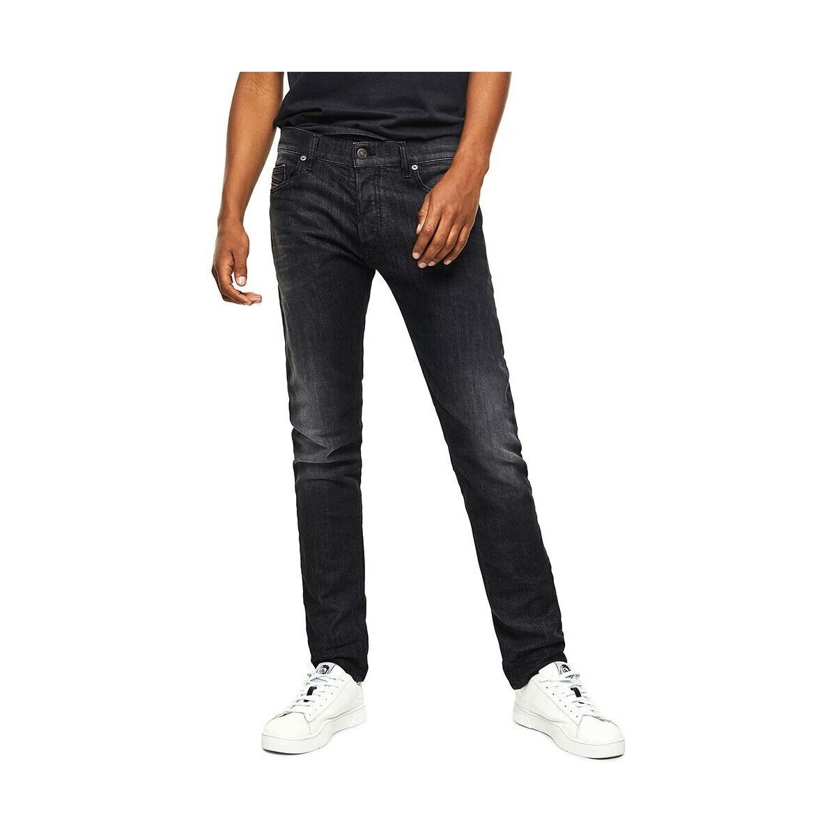 Υφασμάτινα Άνδρας Jeans Diesel D-LUSTER 0095K L.34 SLIM JEANS ΑΝΔΡΙΚΟ ΜΑΥΡΟ