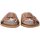Παπούτσια Γυναίκα Σανδάλια / Πέδιλα Bacali Collection LEATHER CROCO FLAT SANDALS WOMEN BRONZE- ΤΑΜΠΑ