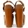 Παπούτσια Γυναίκα Σανδάλια / Πέδιλα Bacali Collection PLATFORMS LEATHER SANDALS WOMEN ΚΑΦΕ