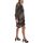 Υφασμάτινα Γυναίκα Φορέματα Lace LONGSLEEVE DRESS WOMEN ΜΑΥΡΟ- ΜΠΕΖ- ΧΑΚΙ