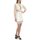 Υφασμάτινα Γυναίκα Φορέματα Lace FAUX LEATHER DRESS WOMEN ΕΚΡΟΥ