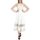 Υφασμάτινα Γυναίκα Φορέματα Lace FAUX LEATHER LONG DRESS WOMEN ΕΚΡΟΥ
